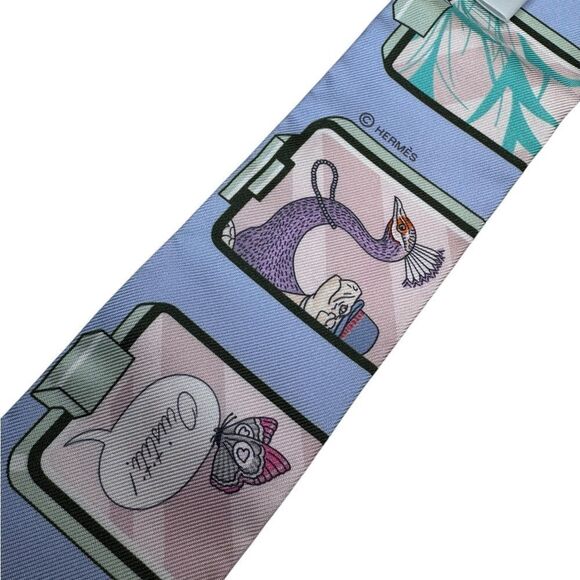 NWT Hermes Silk Story Twilly - Picture 6 of 7